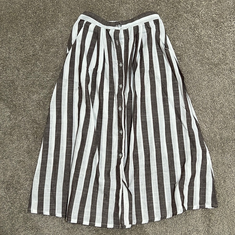 Linen Midi Skirt